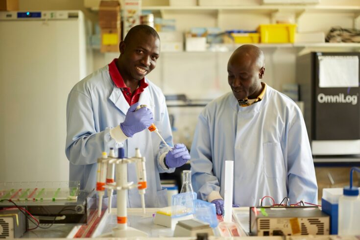 Dr Segun Fatumo in the laboratory