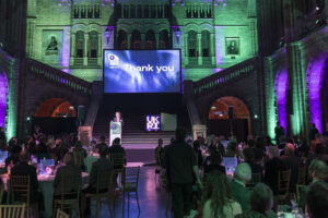 The NERC Impact Awards 2023 ceremony in the Hintze Hall at the Natural History Museum, London.