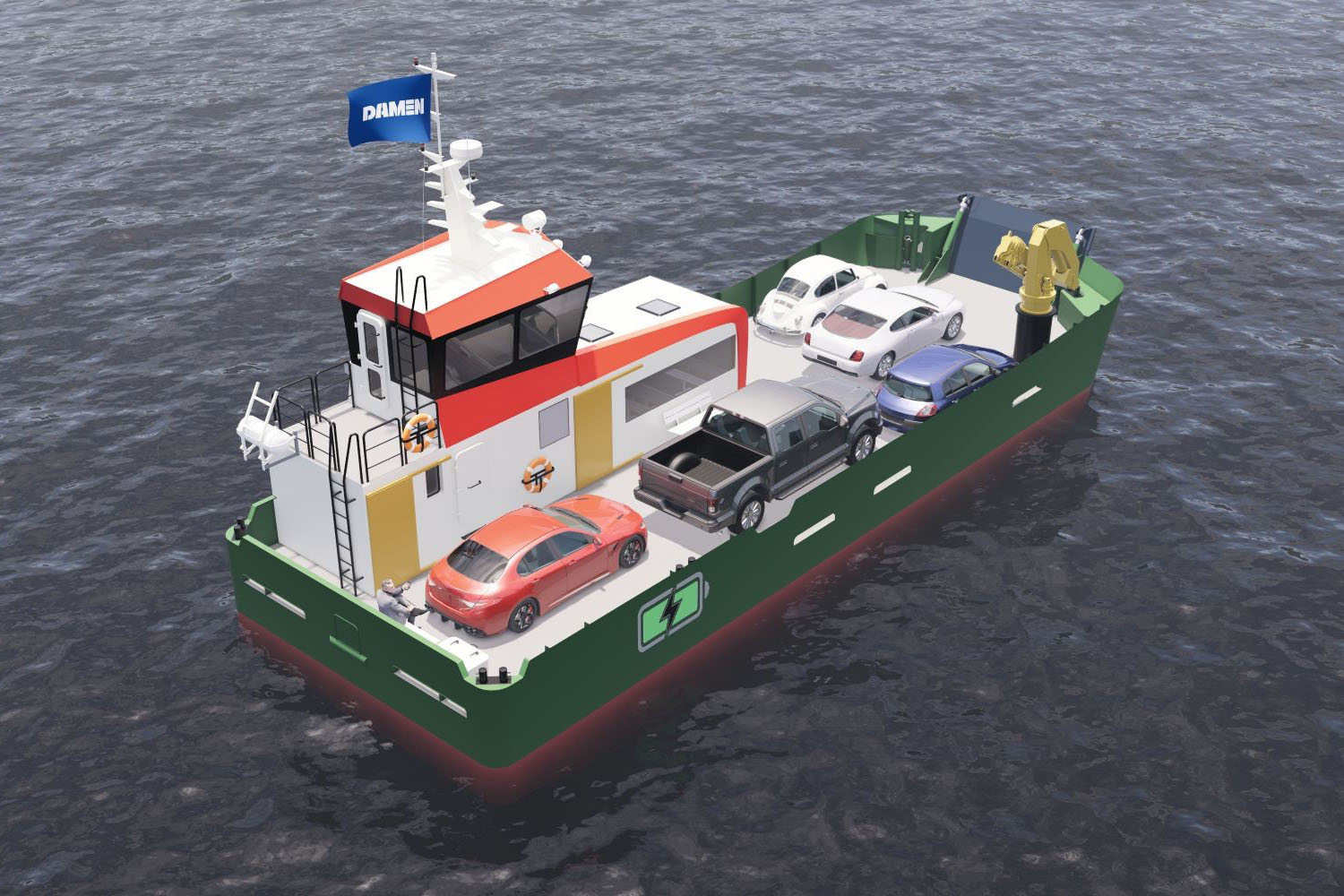 The purpose-built Electric-Landing Utility Vessel developed by Coastal Workboats.