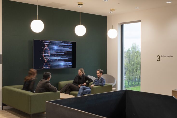 Group seated in LMS breakout space