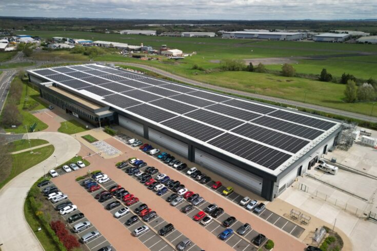 Aerial image of the UK Battery Industrialisation Centre in Coventry.