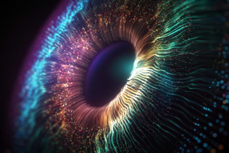 Digital rendering of an eye.